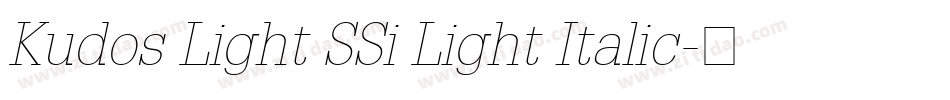 Kudos Light SSi Light Italic字体转换